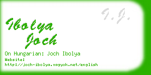 ibolya joch business card